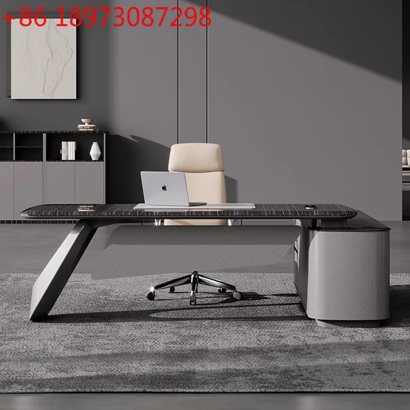 

Стол Boss, комбинация офисного стола и стула, простая современная минималистичная легкая роскошь, президентский стол, офисный стол, стол менеджера