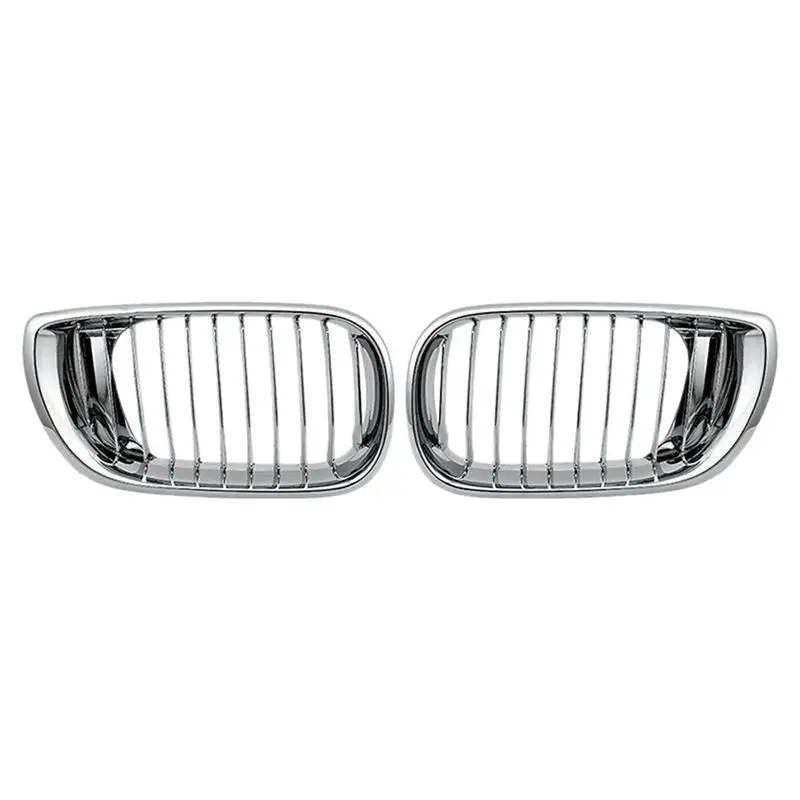 ABXF-Automobile Forward Air Grille Chrome Ghost Mask Suitable For BMW E46 4-Door 2002-2005 51137030545 51137030546 Accessories