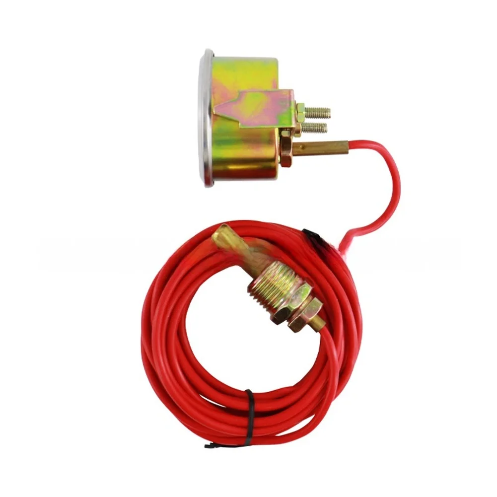 Mechanical Water Temperature Gauge 52mm 4.5M Tube For Caterpillar For Bulldozer For Loader Machinery Engine Coolant Monitor 2