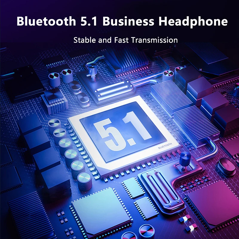 新しい Bluetooth 5.1 イヤホンビジネスワイヤレスヘッドフォンラベリアイヤフォン運転通話振動リマインダーハンズフリー電話ヘッドセット