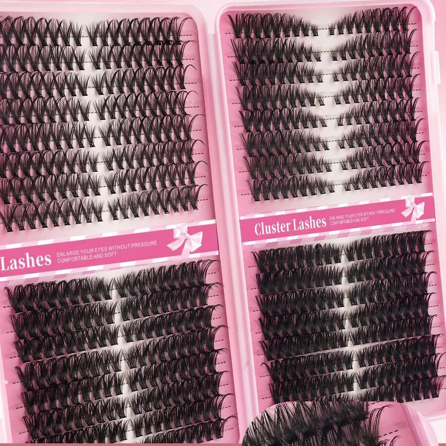 40D+60D+80D+100D Rolls, 8-16mm, DIY Eyelash Set, 1 Box of Eyelash Clusters, D-Roll, Natural Fit, Ultra Dense, Intelligent, Super