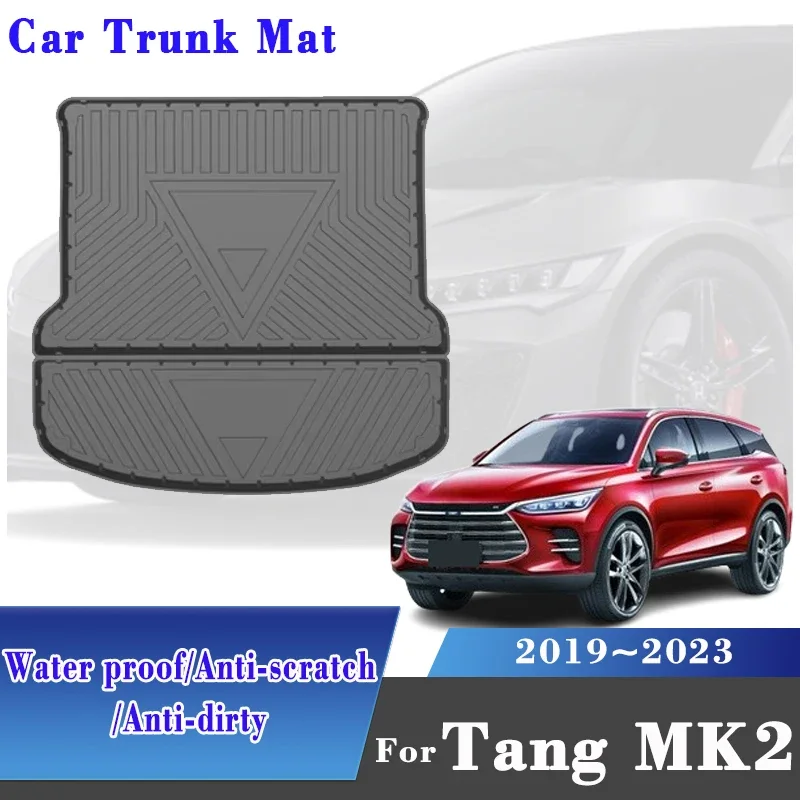 

TPE Cars Trunk Mat For BYD Tang BYD Tan EV 2019-2023 2020 2021 Car Boot Mats Rear Trunk Storage Pad Dust-proof Auto Accessories