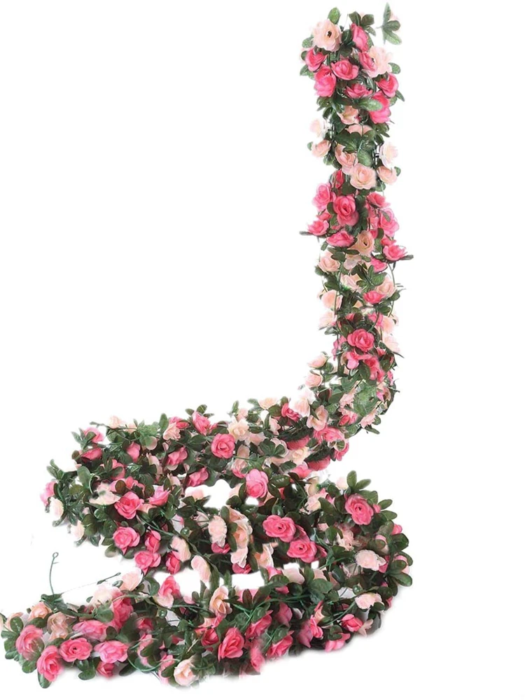 Kunstbloem Roos Garland Bruiloft Festival Huis Kamer Tafel Buiten Muur Kamerdecoratie Tuin Diy Hoge kwaliteit Geschenken Feest - afbeelding 2