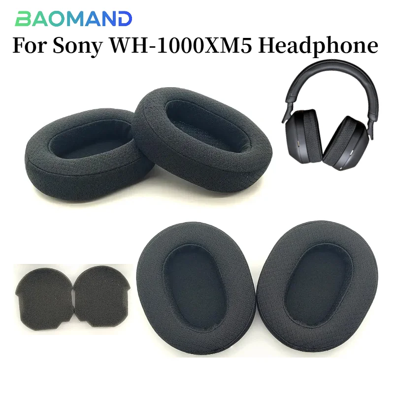 

Replacement Protein Ear Pads for Sony WH-1000XM5 Headphones Soft Foam Ear Cushions High Quality
