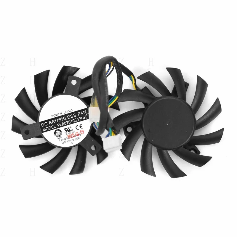 

H Pair Fans Cooler Fan For MSI R5770 N450GTS HAWK N440GT PLA07010S12HH 65mm