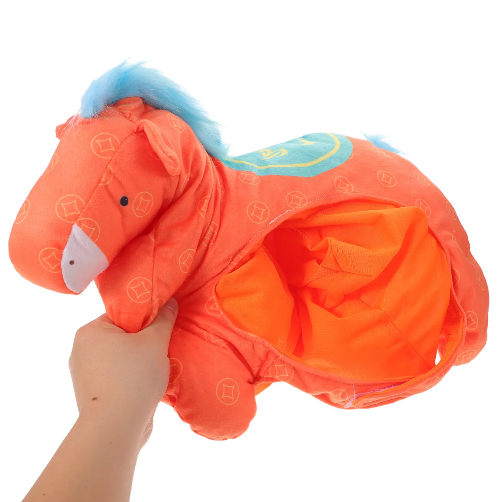 

Карнавальная шляпа в виде головы лошади для празднования Китайского Нового года 2026 – Аксессуар для костюма-талисмана в мультяшном стиле для вечеринок, фотозон и выступлений