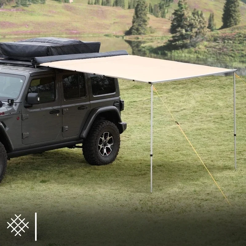 Hot Selling Vehicle Awnings Roof Pull Out Tear-Proof Side Awnings Reinforced Hinges and Rods for Jeeps Trucks Vans Sun Shelter