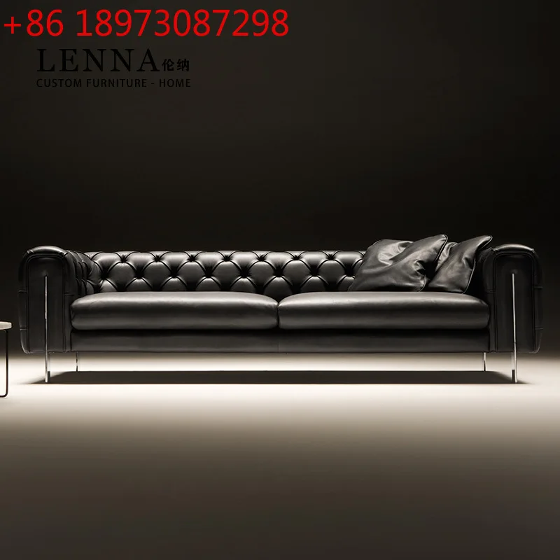 

Итальянский легкий роскошный новый китайский тканевый диван с пряжкой, вилла, гостиная, прямой верхний напольный диван