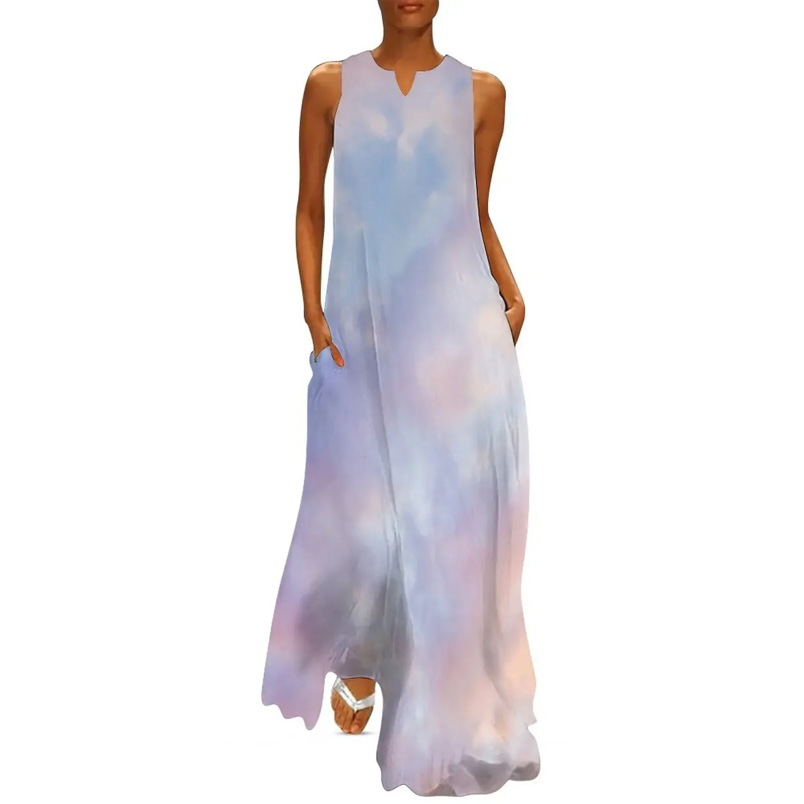 

Pink sky Long Dress summer dresses women's dresses luxury Dress