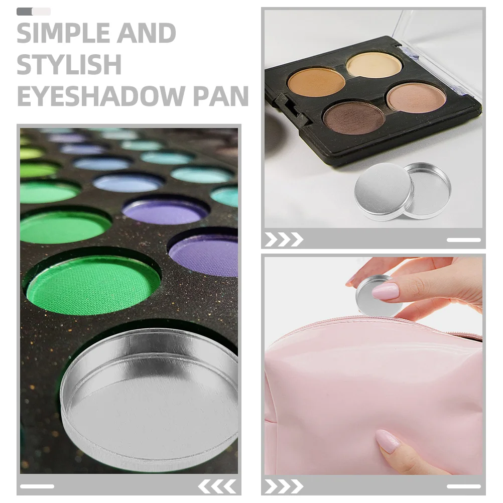 30 Pcs Makeup Platen Tool Pan for Empty Eyeshadow Pans Box Blusher Aluminum Case Tray Lip Balm