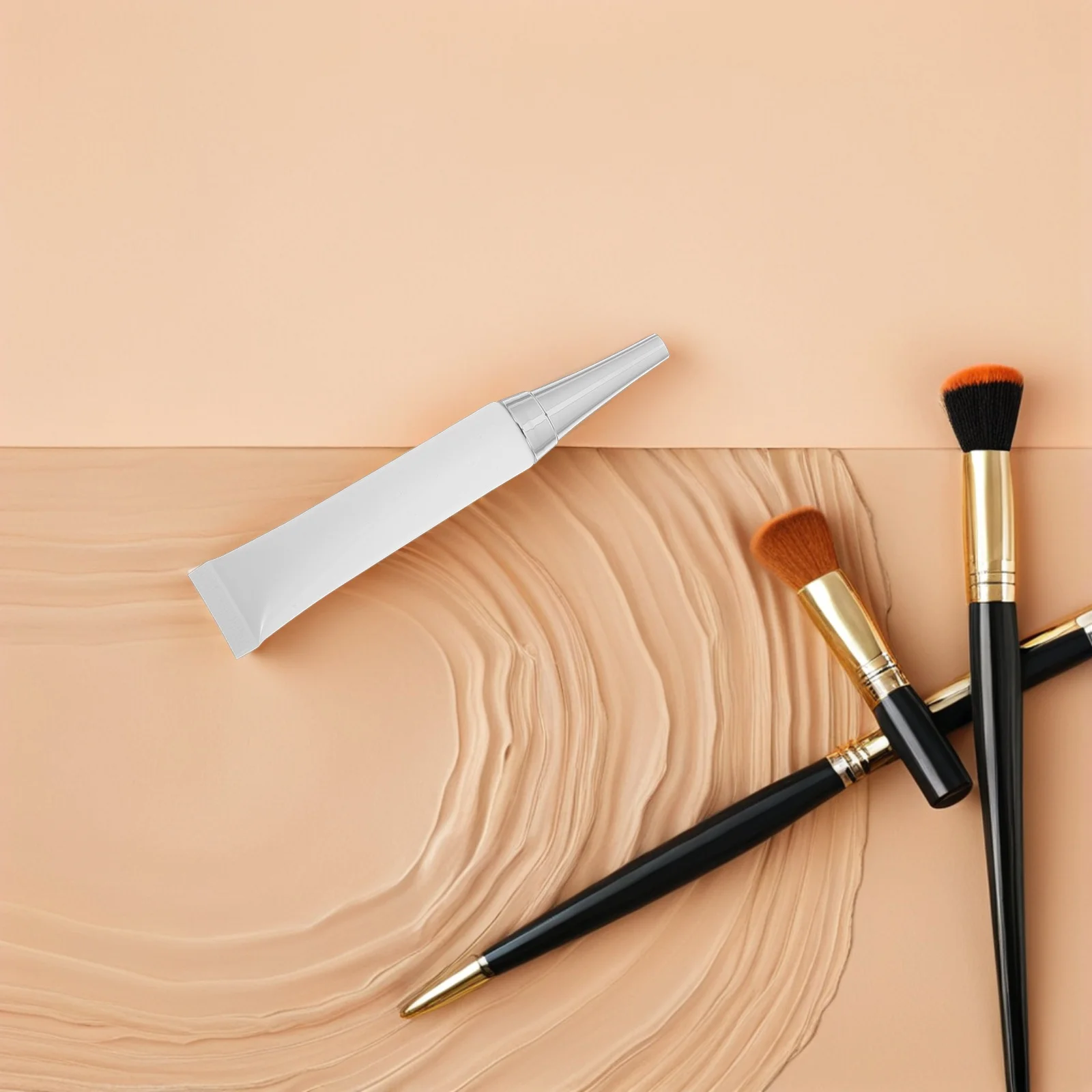 

6Pcs Refillable Eye Cream Tubes White Plastic Squeeze Bottles for Lip Balm Lotion Travel Makeup Containers