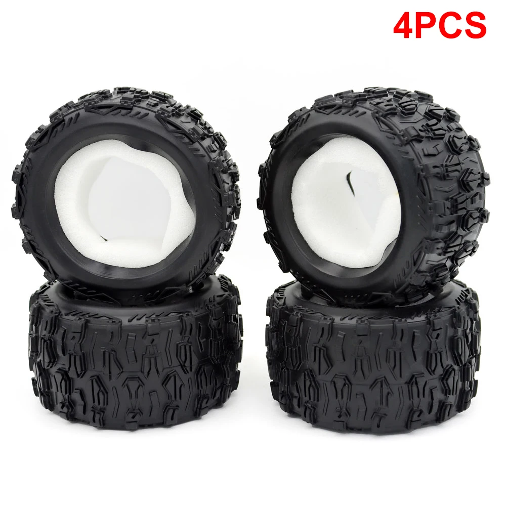 ZD Racing 4PCS Rubber Tires 12mm Hex Sponge Nylon Wheel Rim Tires For MT-16 1/16 RC Car