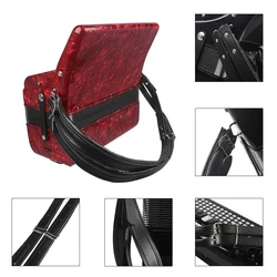 One Pair Adjustable Synthetic Leather Accordion Shoulder Straps for 16-120 Bass Accordions