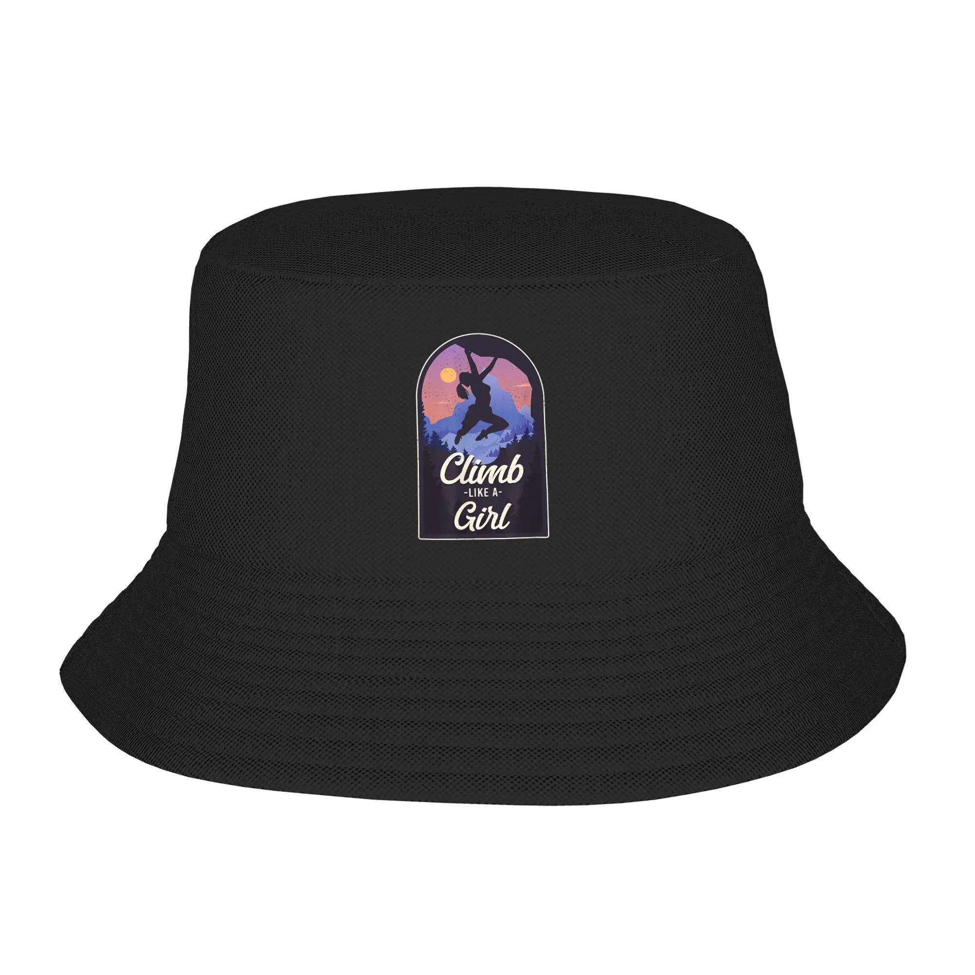 

Rock Climbing Climber Climb Like A Girl Bucket Hat Panama Bob Hats Outdoor Cool For Summer Beach Fishing Unisex Fisherman Caps