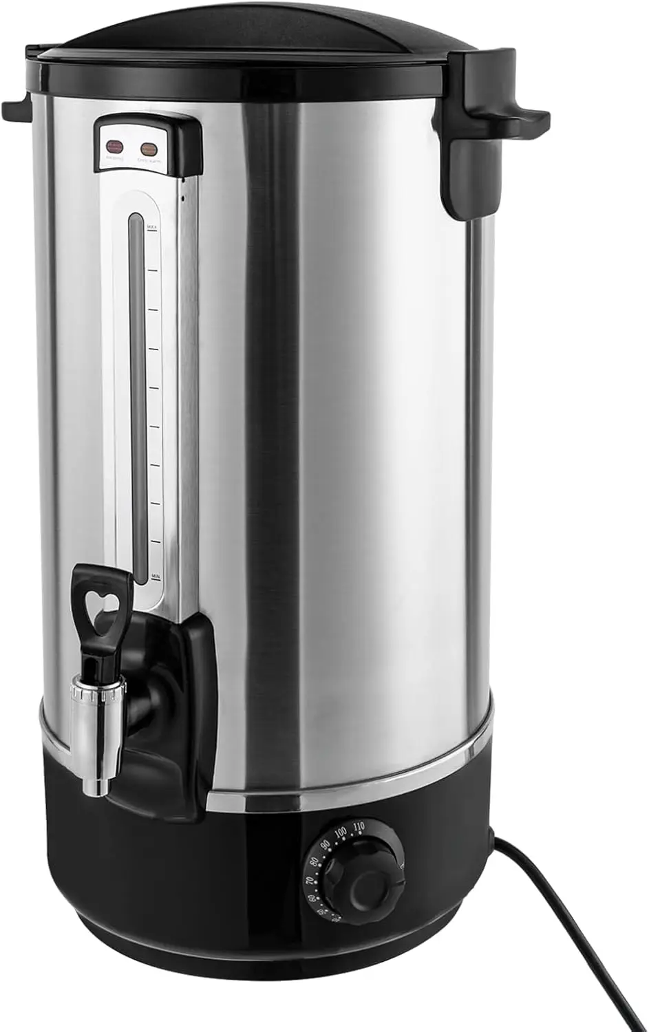 ماكينة صنع القهوة سعة 120 كوبًا، وعاء قهوة كهربائي، موزع مياه ساخنة، ماكينة صنع القهوة التجارية سعة 20 لترًا لمياه الغليان، بروين