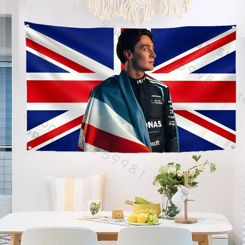 Racer G-George Russell Suitable for camping carnivals music festivals parties Flag Polyester Digital Printing Banner For Decor