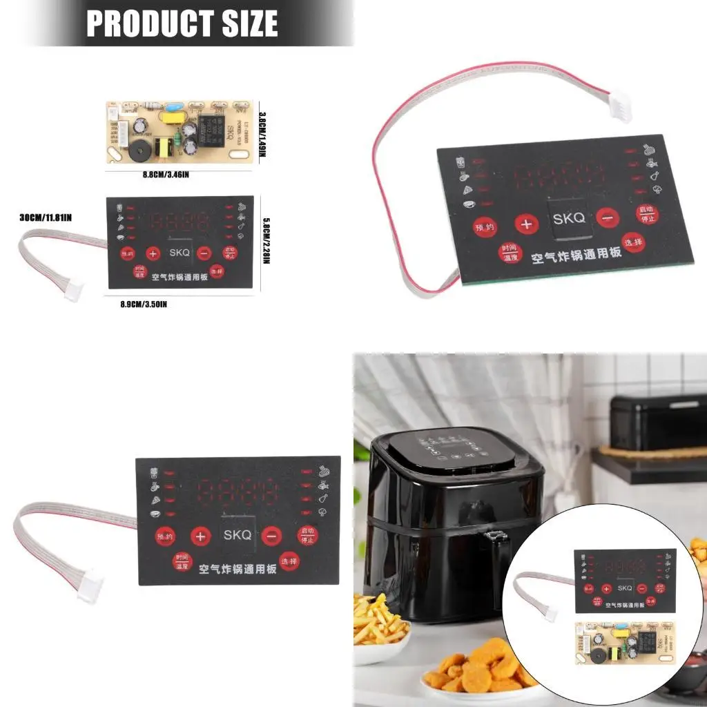 M6CB Universally Replacement Control Board for Air Fryers Temperatures Adjustment Feature Energy Efficient