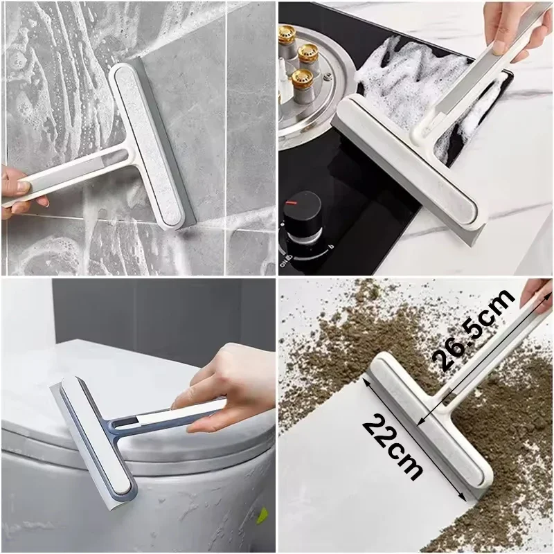 Silicone Water Wiper Glass Cleaner Scraper Car Windshield Squeegee Window Bathroom Kitchen