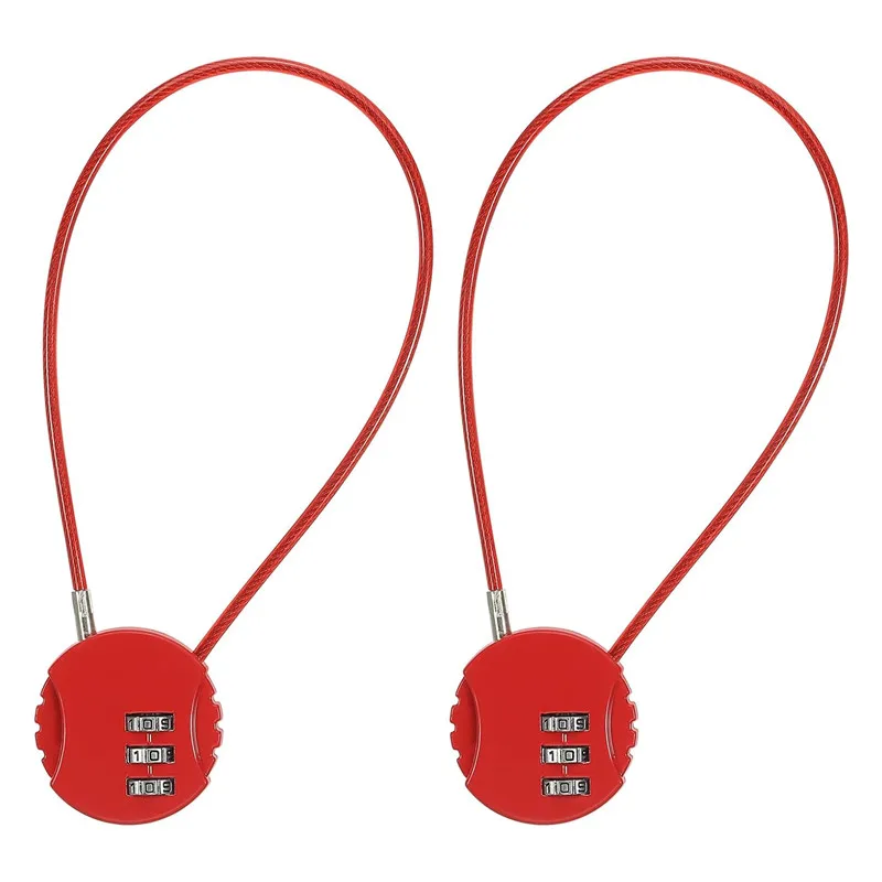 Long Cable Combination Locks - 30cm Cable Gun Safe Code Lock for helmet,travel bag,cabinet