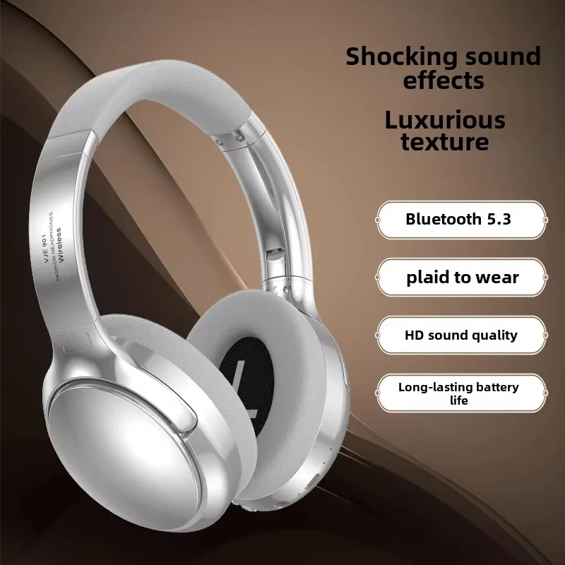 Retro Wireless Headset Maillard Stylish Bluetooth 5.3 Headphones HIFI Stereo Noise Canceling Earphone Long Standby Headphones