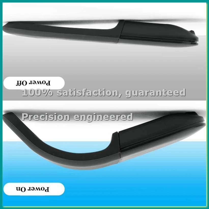 Portable Wireless Bluetooth Curved Touch Mouse Foldable Ultra-Thin Silent Ergonomic Computer Mouse for PC Laptops Black-TCES