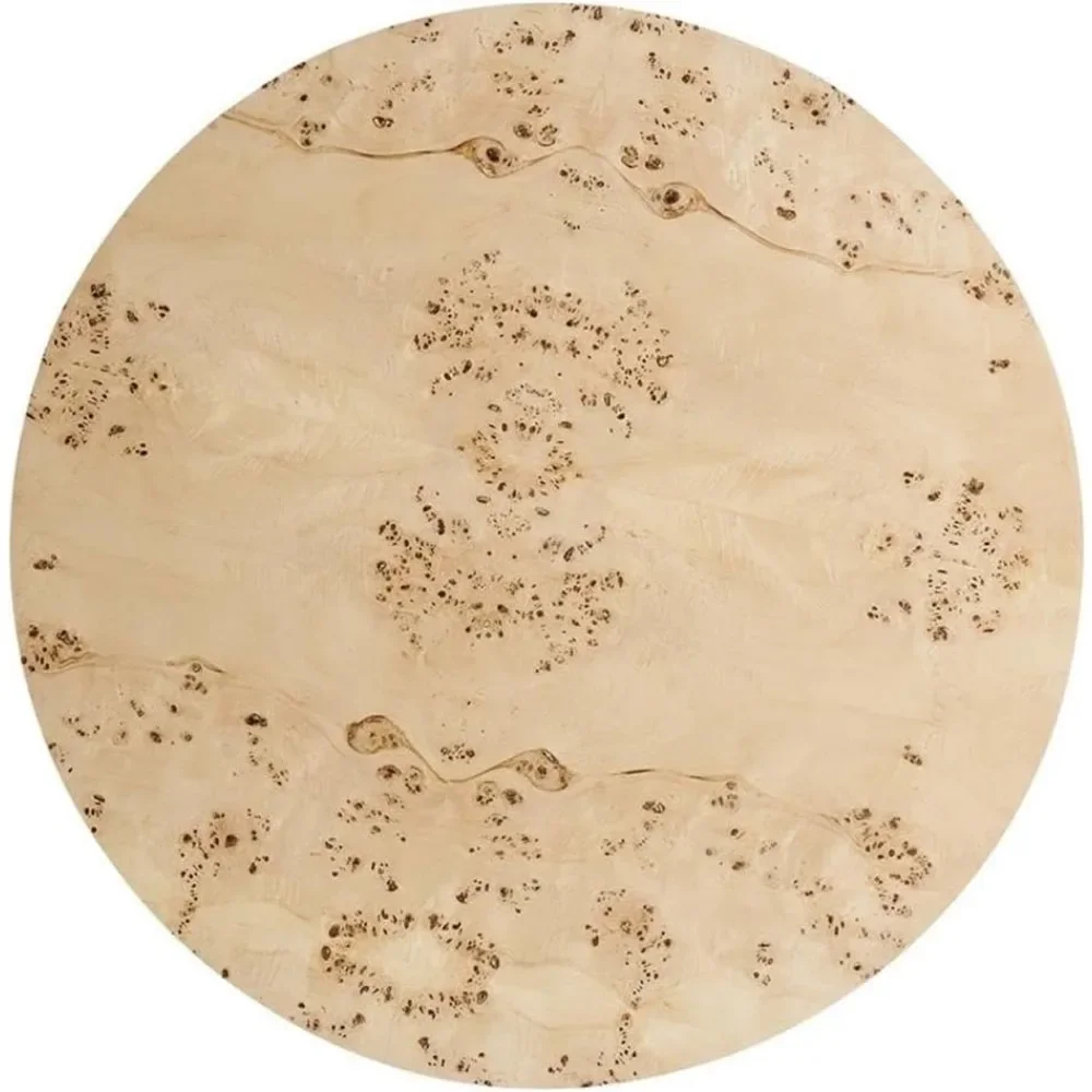 35" Round Burl Wood Coffee Table|