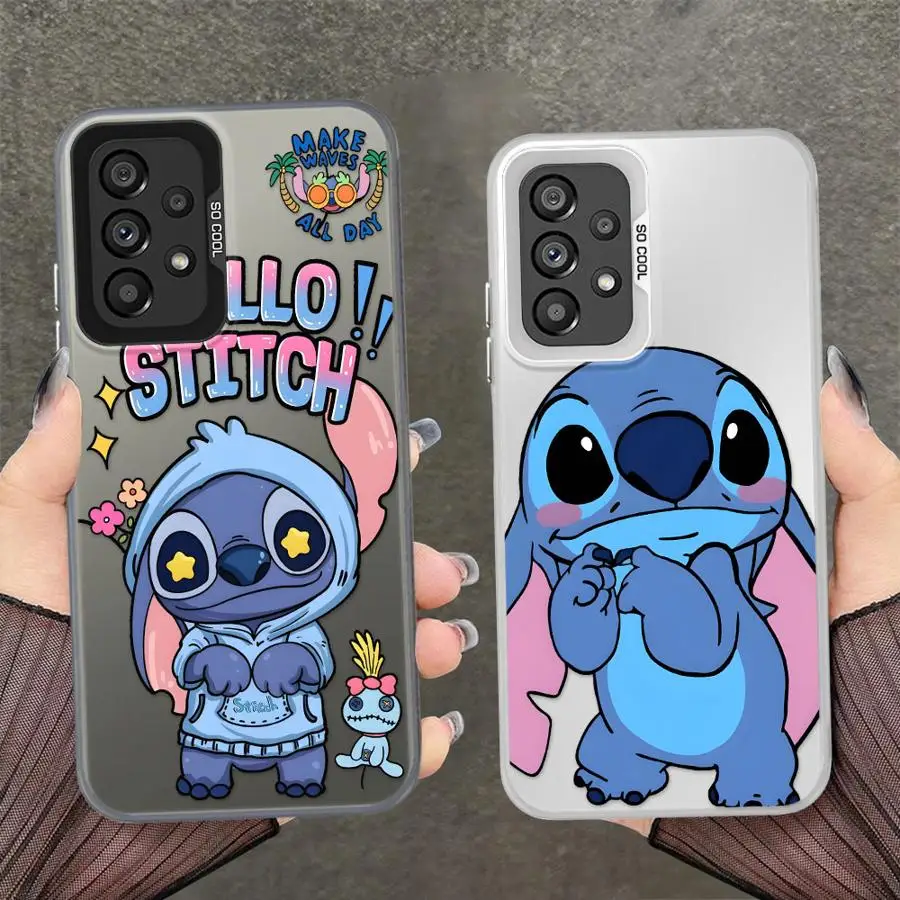 Casing untuk Samsung untuk Galaxy A23 A16 A34 A15 A12 A24 A13 A22 A25 A14 A32 Sampul Lembut Kartun Lucu Stitch