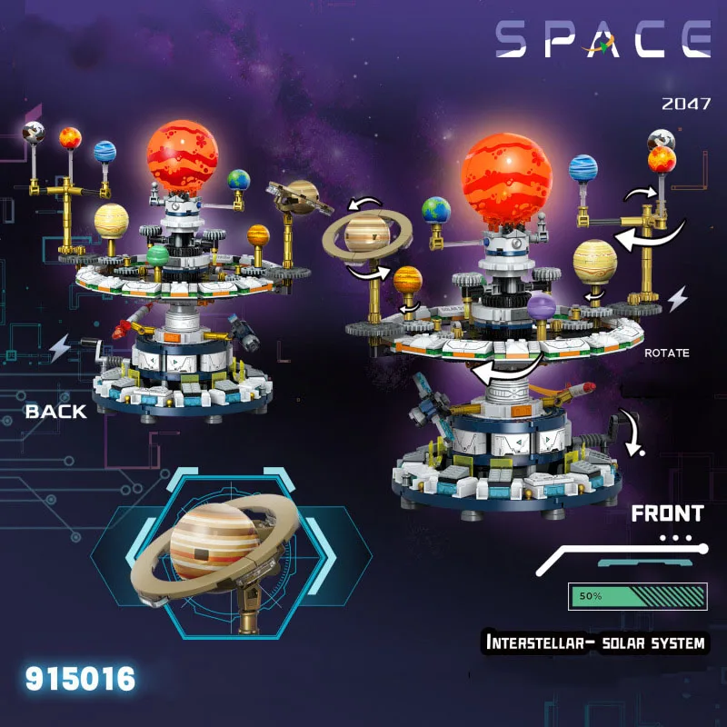 

Creative Technical Building Block Solar System Earth Moon Sun Brick Astronomy Steam Educational Toys Collection For Kids Gift
