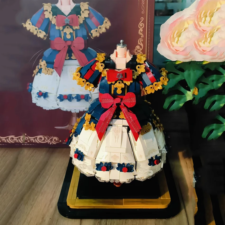New Kawaii Lolita Clothing Building Blocks Second Element DIY Princess Dress Mini Bricks Educational Toys Anime Girls As Gifts