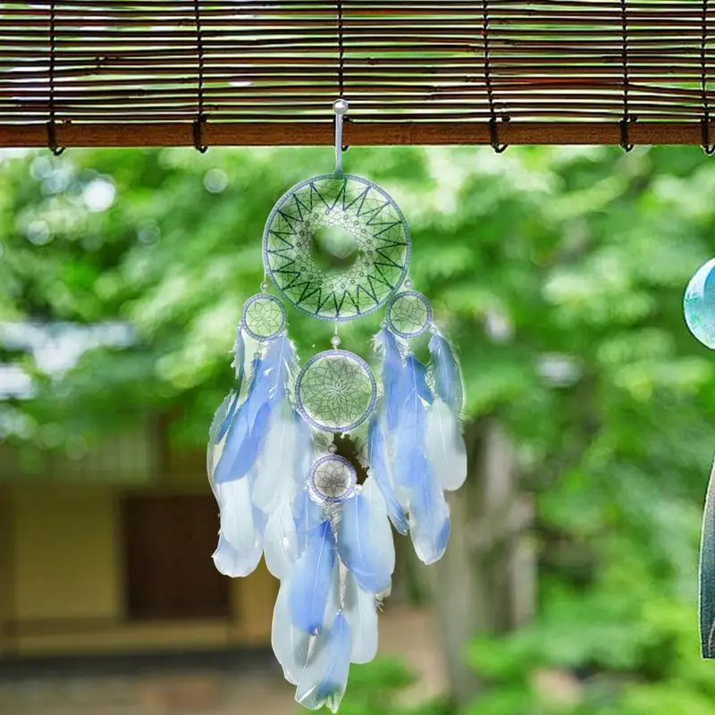Lucky Five Rings Dreamcatchers Wall Hanging Decoration Feathers Dream Catcher Home Decoration Dream Catchers