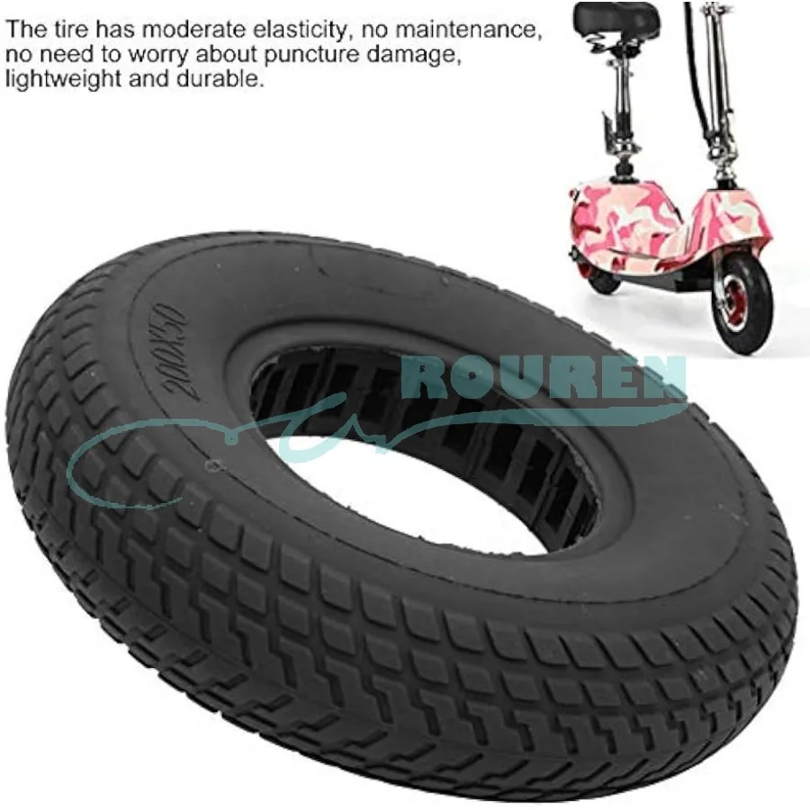 Electric Scooter Tyre 200x50mm ExplosionProof Solid Rubber Tire Hollow Out Damping Dolphin Honeycomb 8 Inch Inflatable