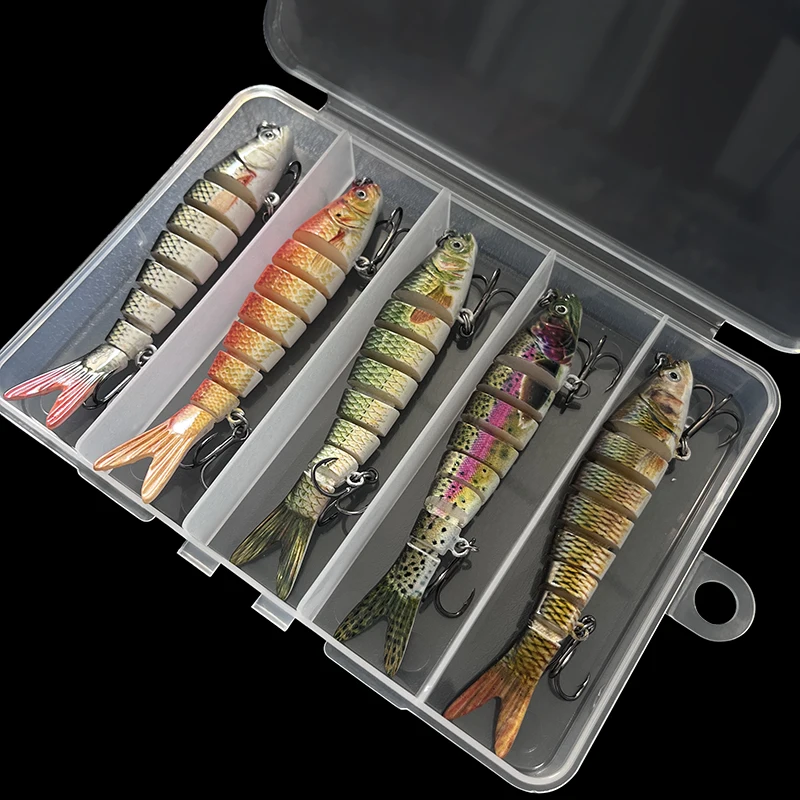 

Набор из 5 бионических многосоставных приманок 11 г/25 г для пресноводной и морской рыбалки, тонущие приманки для всех слоев воды, предназначенные для ловли щуки, окуня и групера.