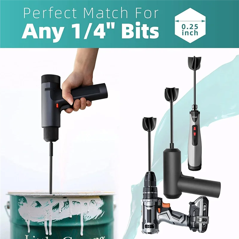 Resin Mixer Paddles, Epoxy Mixer Attachment for Drill, Reusable Paint Stirrer Drill Attachment(6Pcs)