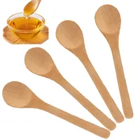 1/5pcs Wooden Spoons Kitchen Spice Condiment Spoon Tea Coffee Scoops Long Handle Wood Kids Spoons Kitchen Cooking Gadgets