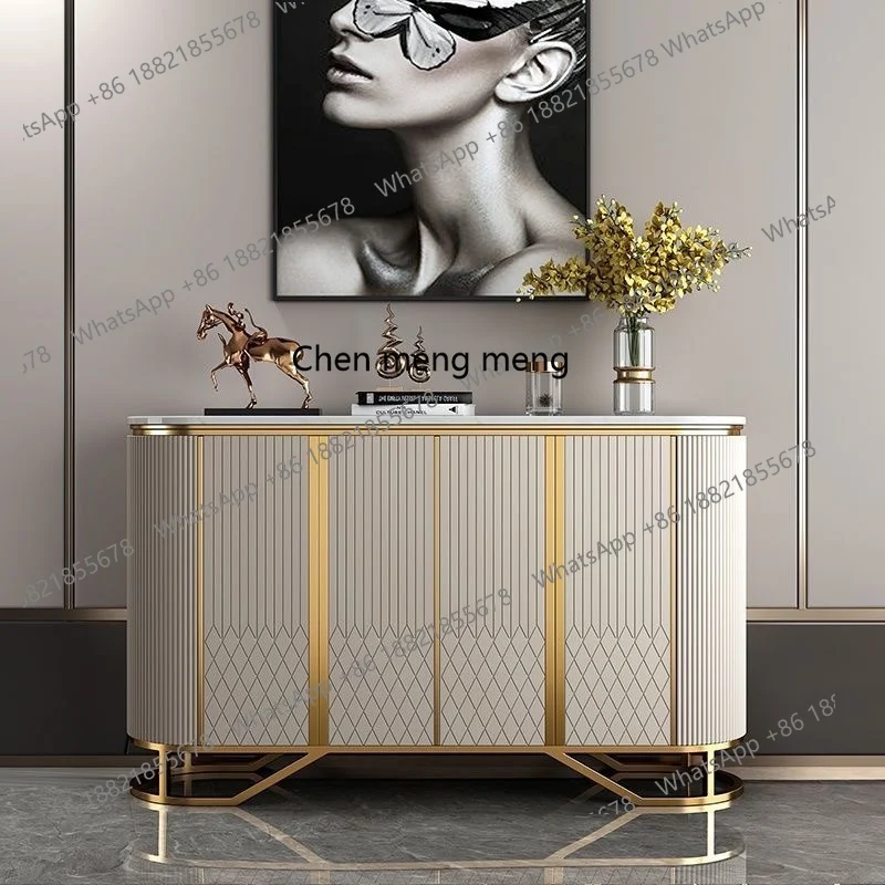 

Light Luxury Sideboard High-End Decorative Cabinet Model Room Design Entryway Opposite Door Living Room Wall Cabinet