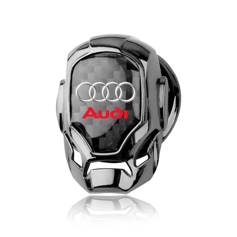 1Pcs Car Emblems One-button Ignition Switch Protection Cover For Audi A4 A3 A5 A6 A7 A8 Q3 Q5 Q7 Q8 B5 B6 B7 B8 B9 Q7 8P 8V 8L