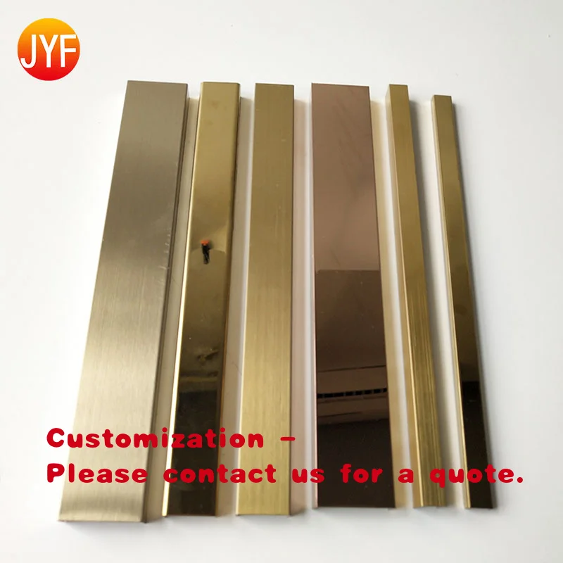 custom.ZZ0021 Custom Design Curved Tile Trim Straight Stainless Steel Trim