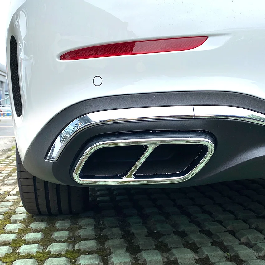 

For 2022-2025 Mercedes C-Class W206 C200 C260 C300 AMG Exhaust Tip Trim Cover Exterior Decoration