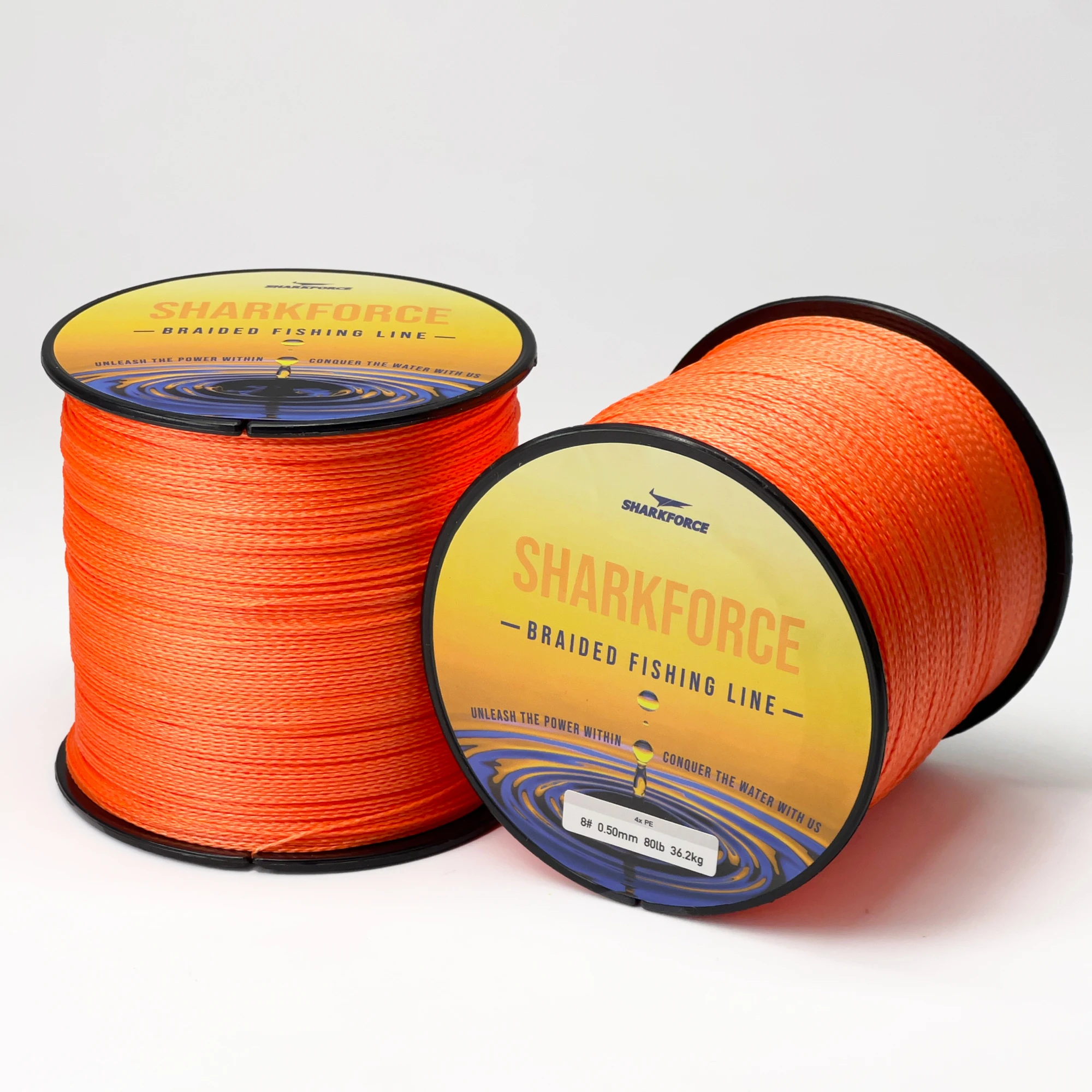 4 Strands PE Braided Fishing Line Orange- Strong Power, Durable, and Long-Lasting - Available in 300m/328yds