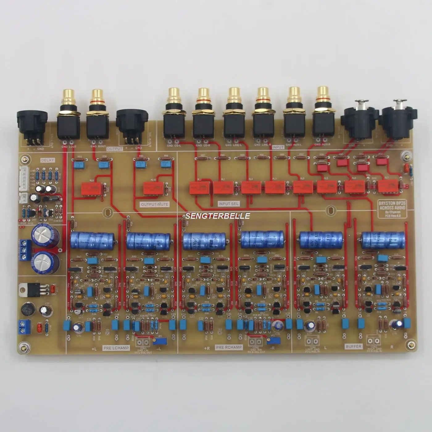 HiFi  Fully Balanced Preamplifier Board Base On BRYSTON BP26 Circuit Audio Preamp With 4 Ways Input