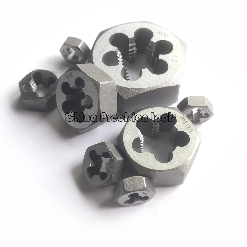 Right hand Metric thread hexagon die nuts hex cutting threads screw hexagonal dies nut M3 M4 M5 M6 M8 M10 M12 M14 M16 M18 M20