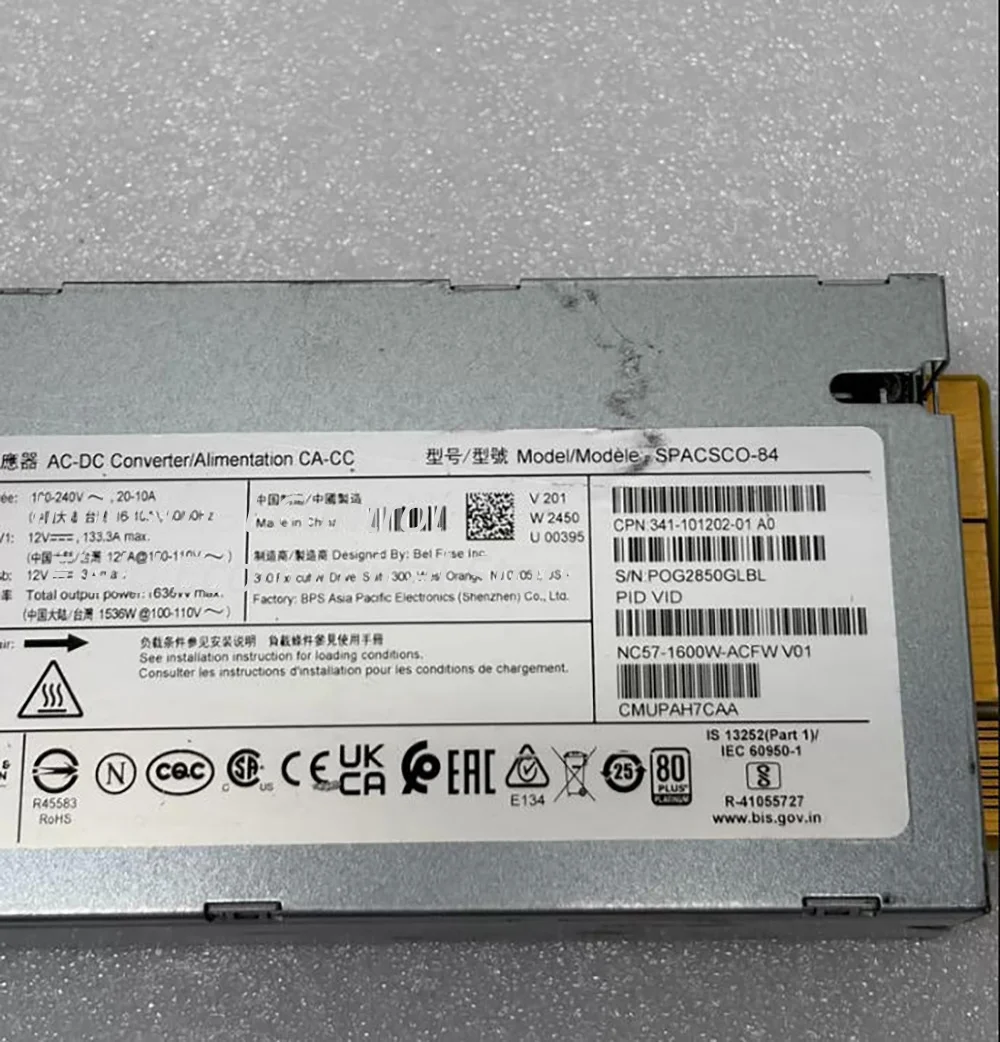 NC57-1600W-ACFW V01 341-101202-01 power supply