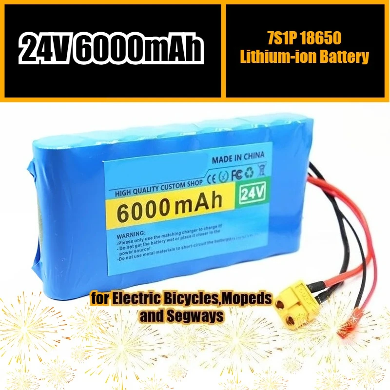 

7S1P 24V 6000mAh 18650 Lithium-ion Battery Pack,for Electric Bicycles,Mopeds and Segways