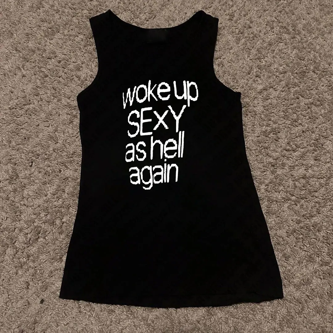 Aesthetic Emo Girls Fashion Sexy Streetwear Y2K Style 2PCS Clothing Womens Punk Gothic 2000s Tops Harajuku sleeveless Crop Tops image 2