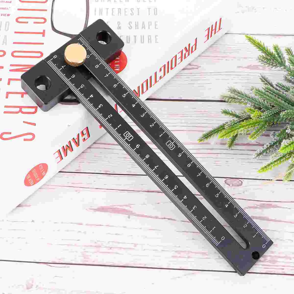 

180 Mm Horizontal Lines Ruler Vertical Marking Gauge Aluminum Alloy Long Short Crossed-out Tool Scribing Scribe