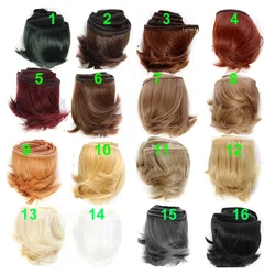 Cheveux lisses de 5cm pour poupée BJD 1/3 1/4, 1 pièce, couleur noire, blanche et brune, DIY