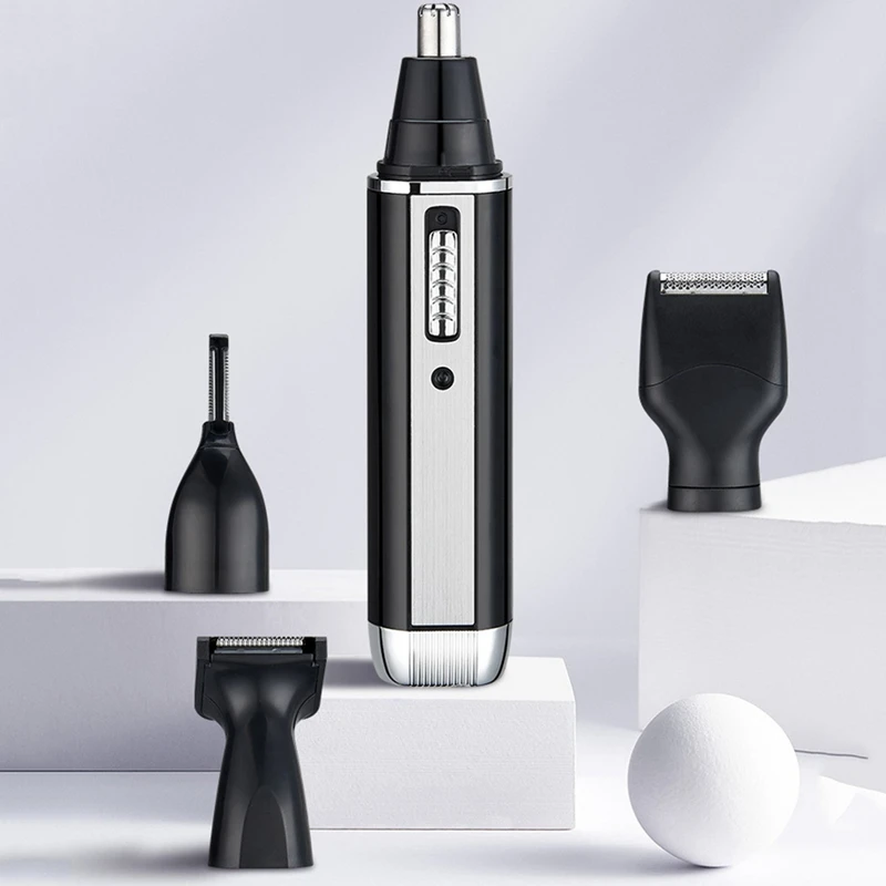 4-In-1 Nose Hair Trimmer For Men Women USB Rechargeable Nose Hair Trimmer IPX7 Waterproof Trimmer Facial Nose Clippers