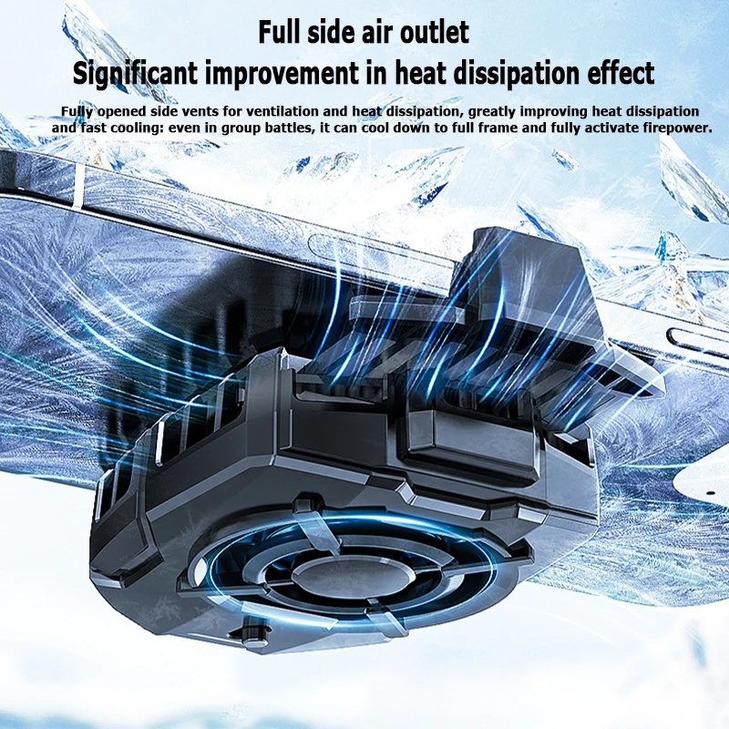 DLA7 Phone Semiconductor Backclip Cooler Cooling Fan For IPhone Android Semiconductor Cooling Two gear adjustment For Phone IPad