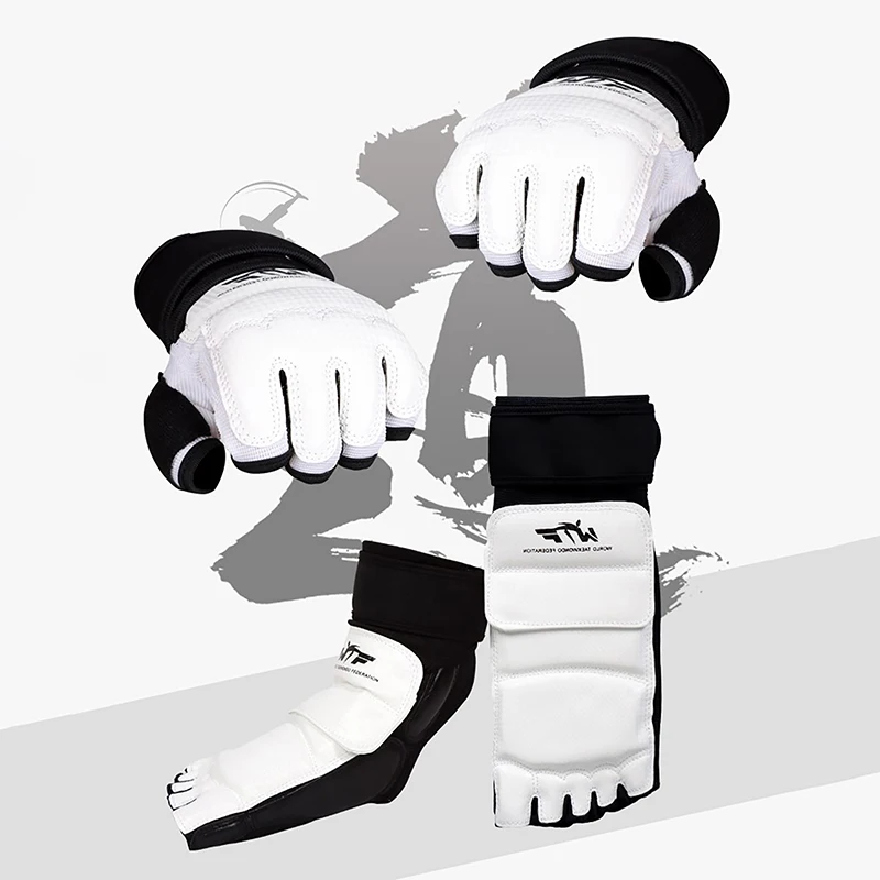 1Pair Kids Taekwondo Foot Protector Youth Sparring Gear for Karate, MMA Training & Kick Protection, Adjustable Foam Ankle Guards