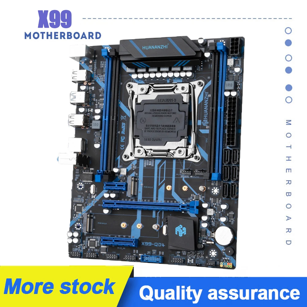 

HUANANZHI X99 QD4 Motherboard Intel XEON E5 X99 LGA2011-3 All Series DDR4 RECC NON-ECC Memory NVME USB3.0 SATA